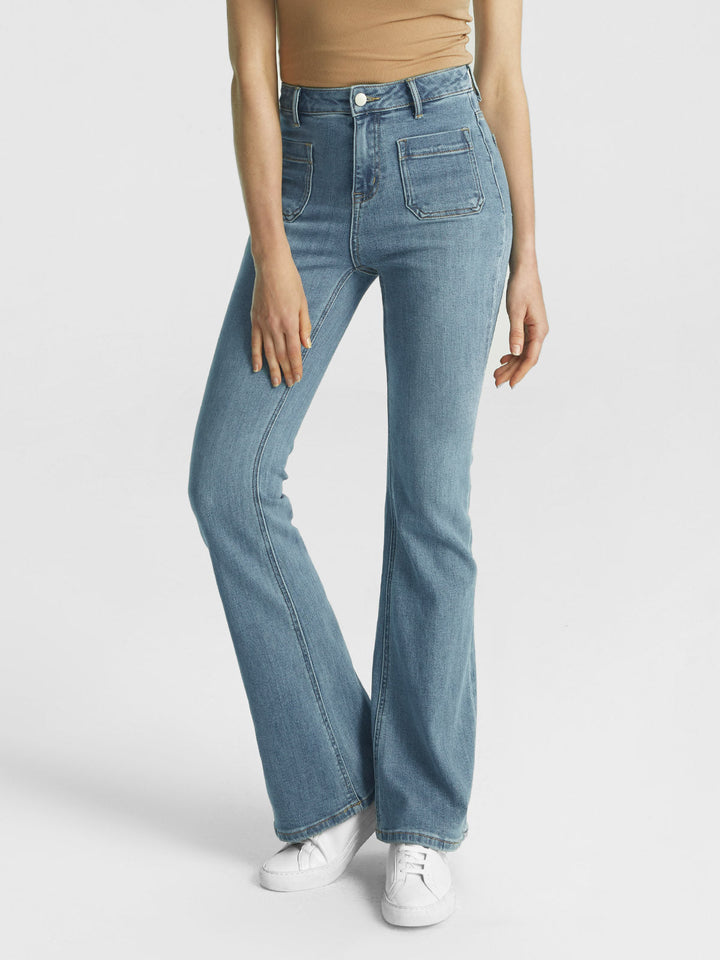 Front Pocket Flare Jeans