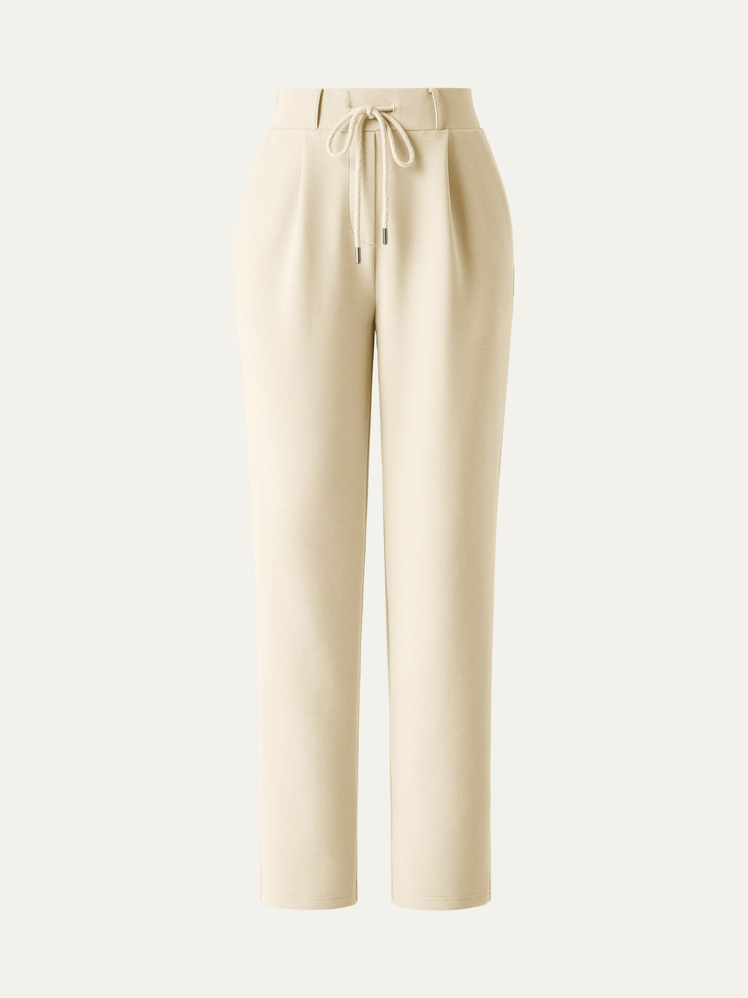 High Waisted Drawstring Tapered Pant