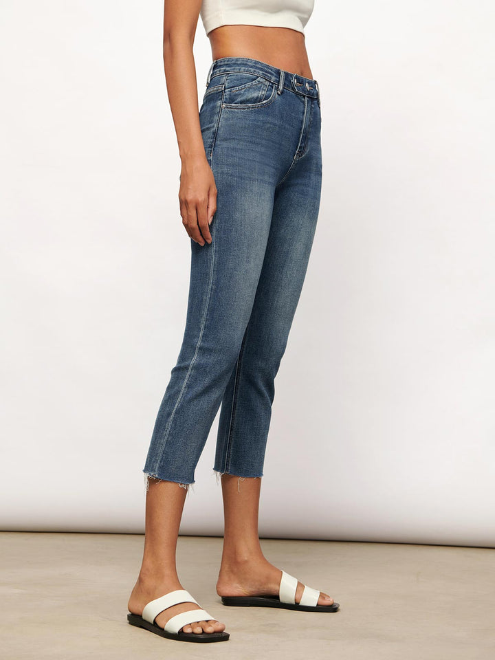 Double Button Taper Jeans