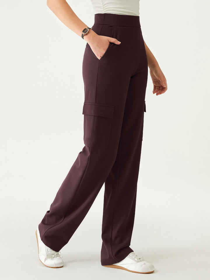 High Waisted Straight Leg Cargo Pant