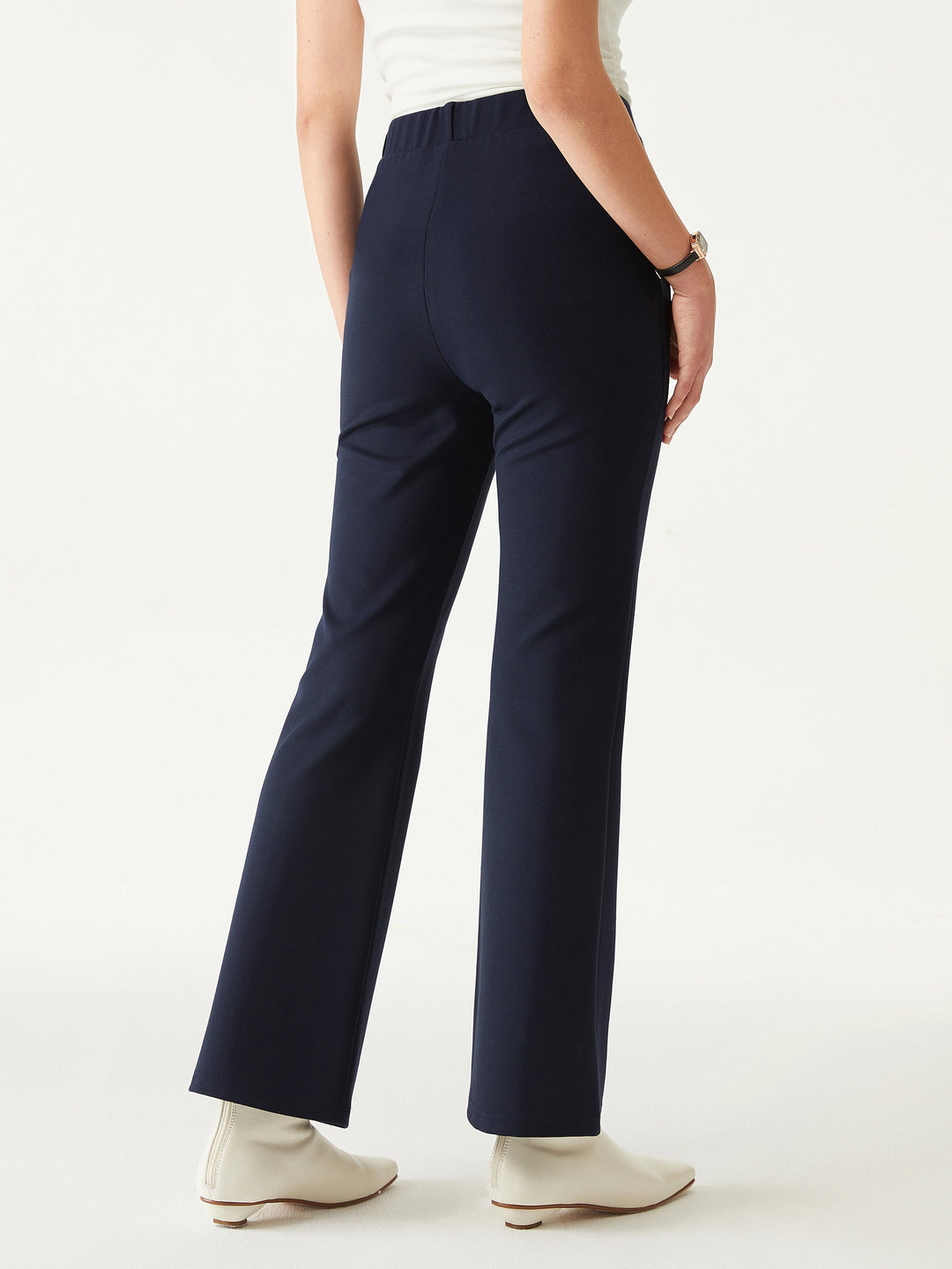 Flared Boot-cut Pull-On Pants