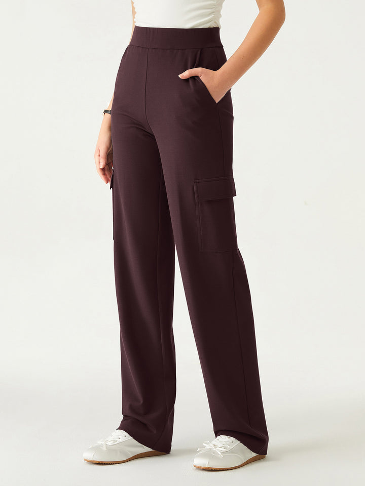 High Waisted Straight Leg Cargo Pant