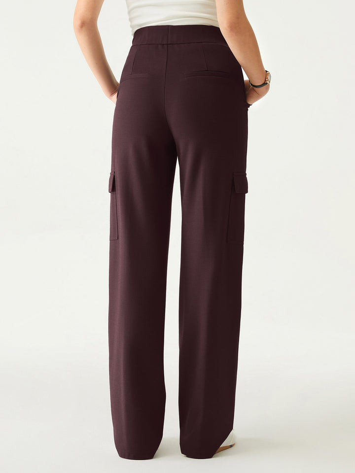 High Waisted Straight Leg Cargo Pant