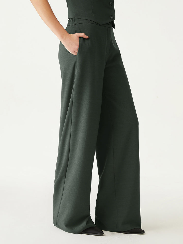 High Rise Pant Straight Leg Suit Pant