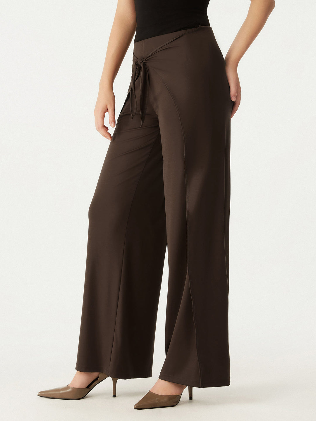 Pull-On Tencel Wide Leg Pant