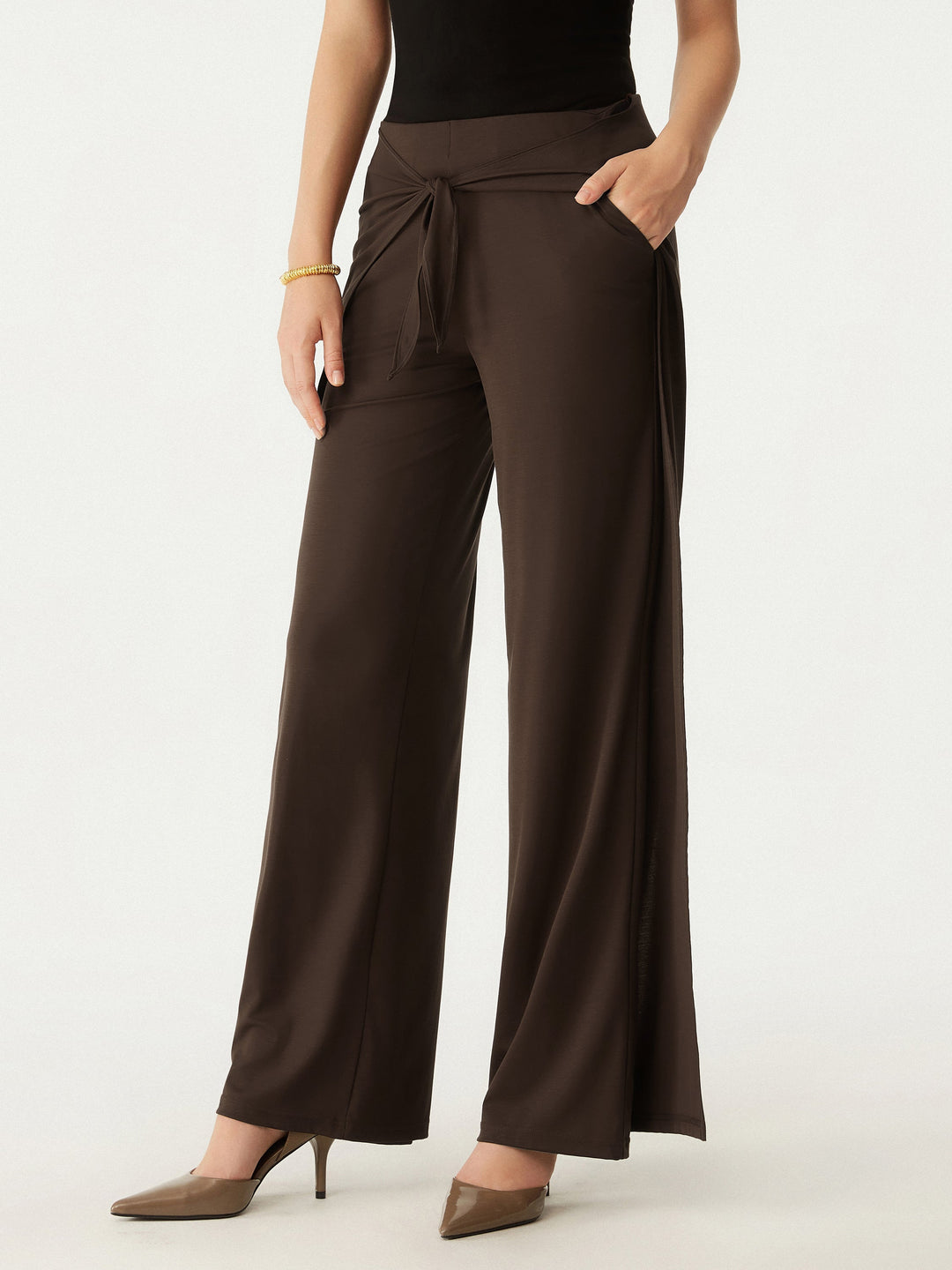 Pull-On Tencel Wide Leg Pant