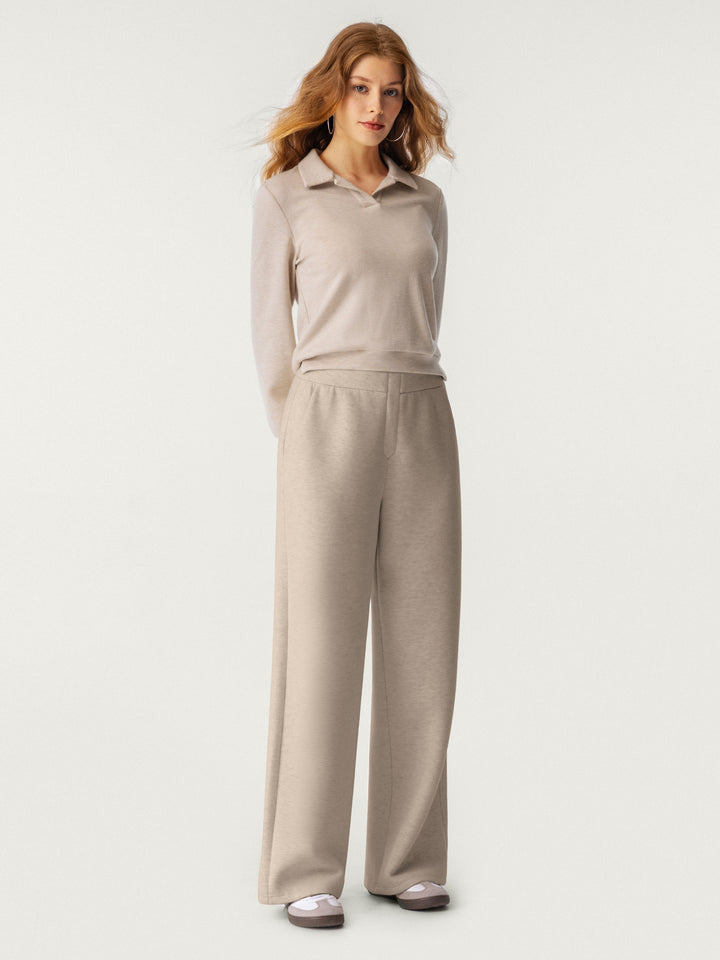 High Waisted Cozy Straigh Leg Pant