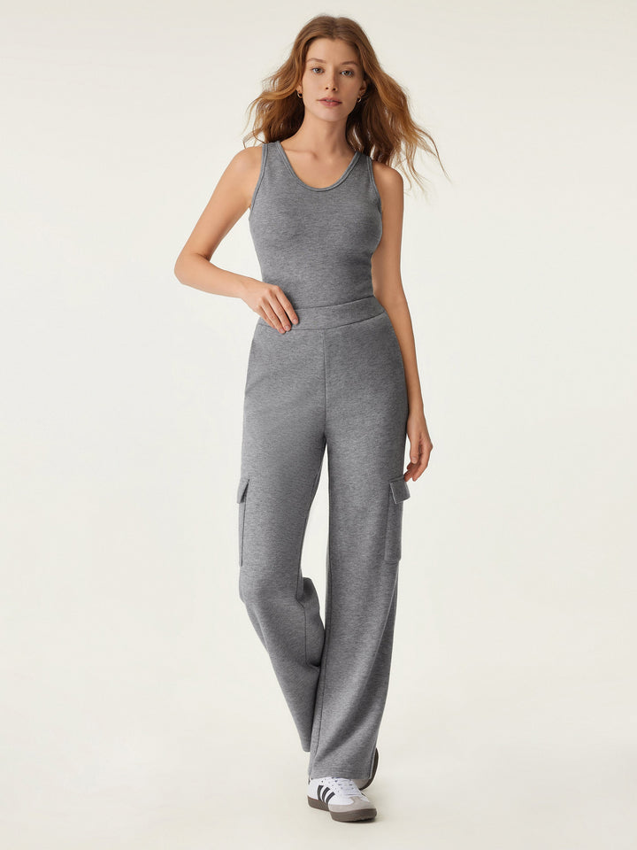 High Waisted Classic Straight Cargo Pant