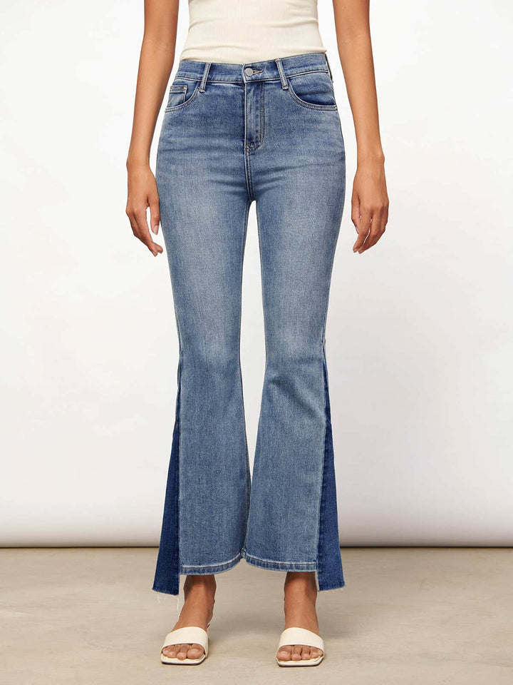 Spliced Flare Jeans