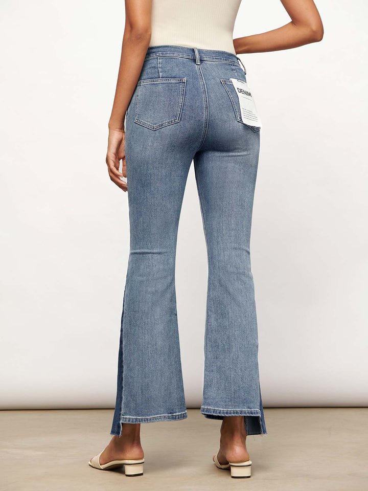 Spliced Flare Jeans