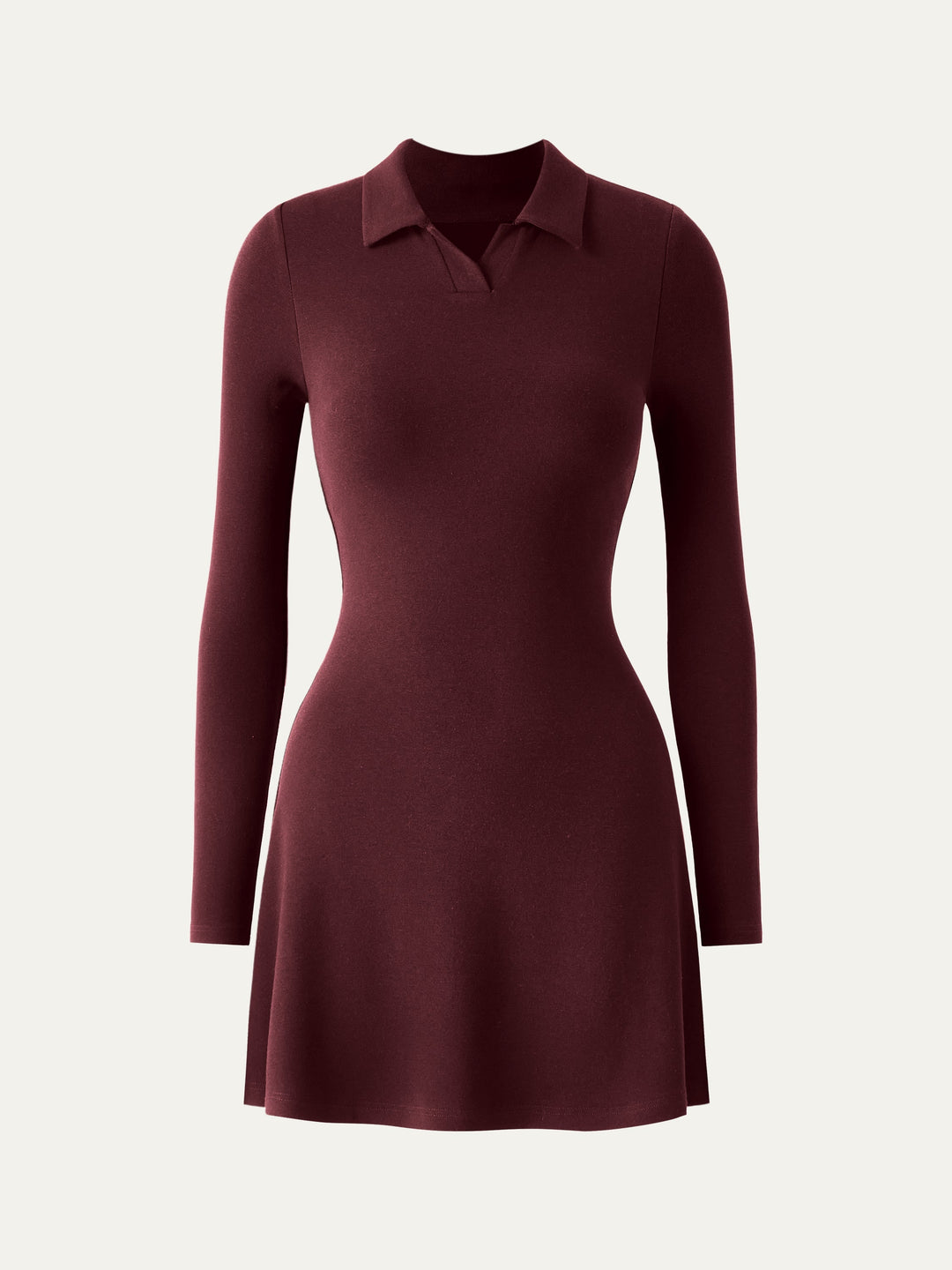 Polo Neck Mini Flare Hem Brami Dress