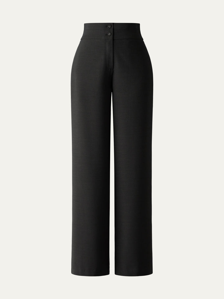 High Rise Pant Straight Leg Suit Pant