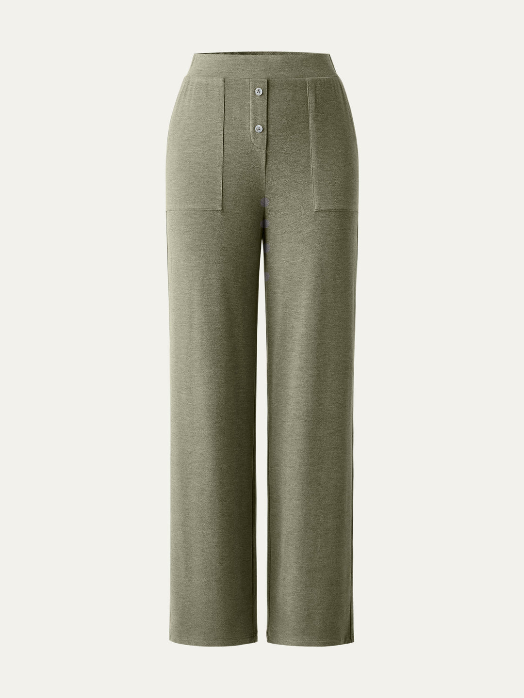 High Waisted Button Patch Pocket Pant