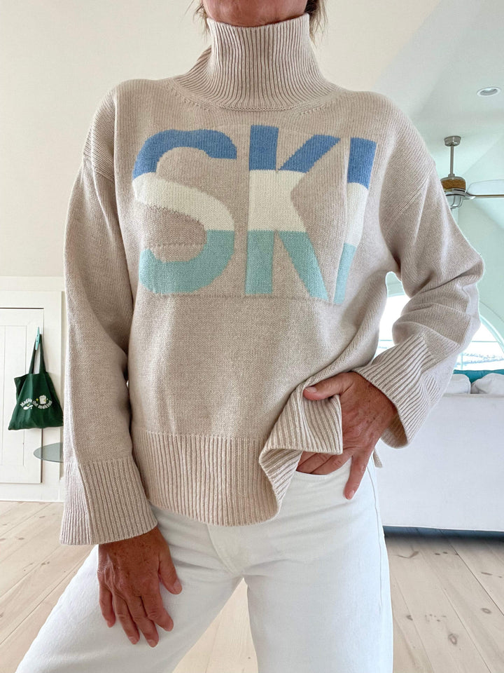 Cloe | Retro Cashmere Turtleneck Ski Sweater