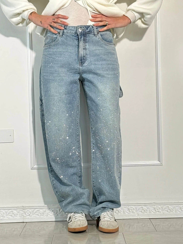 Hannah | Balloon Carpenter Shine Denim Jeans