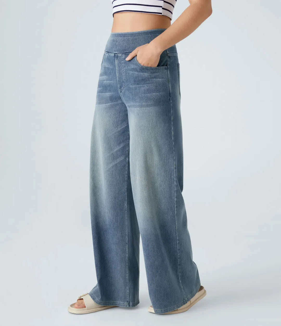 Eva | Elastic High-Waisted Pants