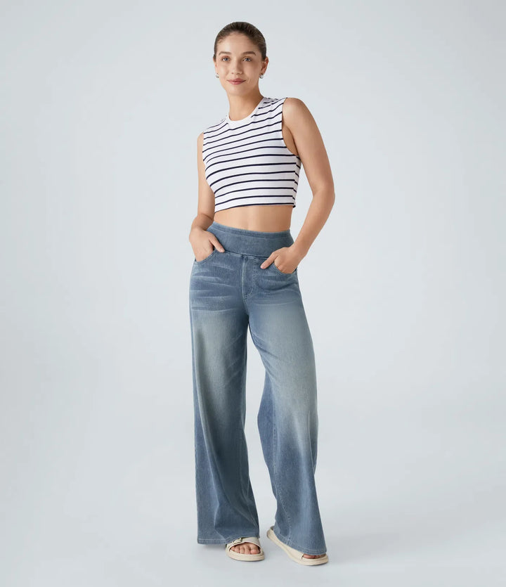 Eva | Elastic High-Waisted Pants