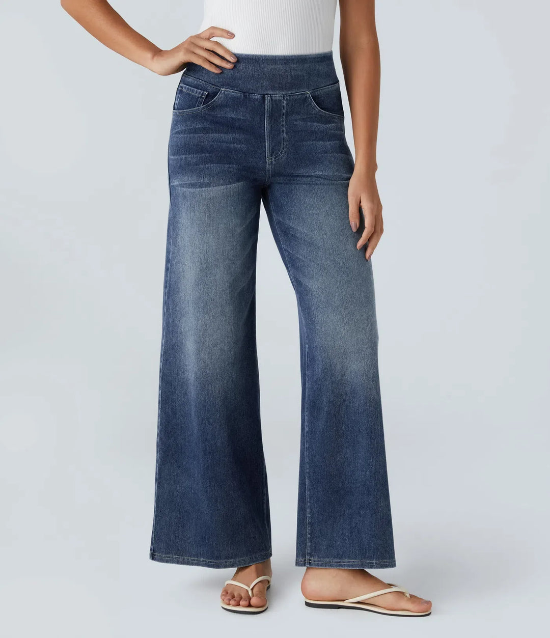 Eva | Elastic High-Waisted Pants