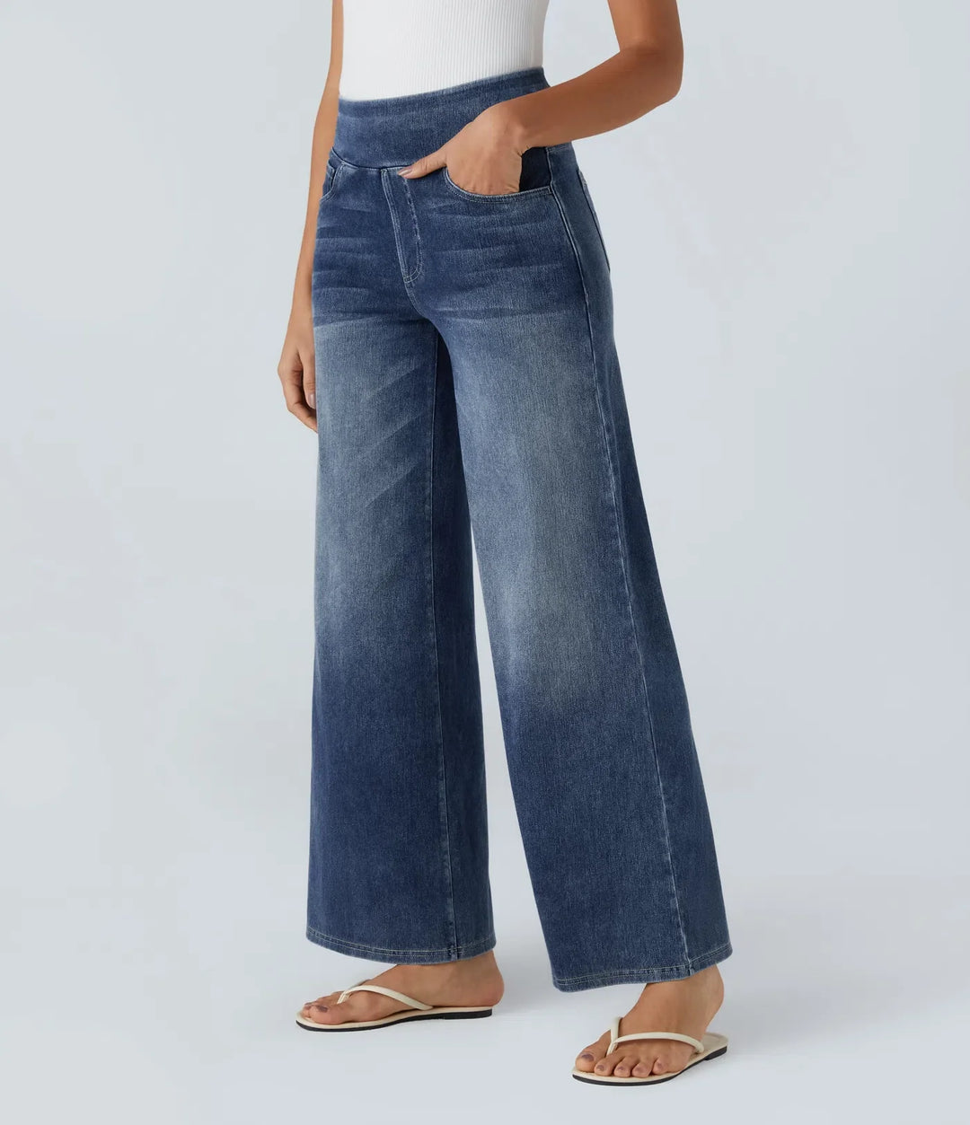 Eva | Elastic High-Waisted Pants