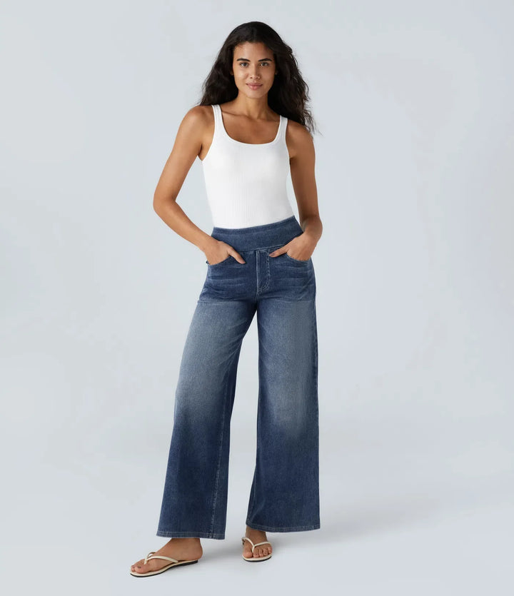 Eva | Elastic High-Waisted Pants