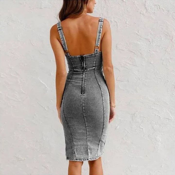 Taven | Sleek Denim Camisole Dress – Effortless Elegance & Comfort