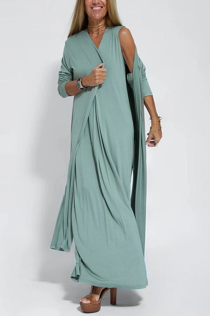 Elli | Elegant long dress + matching cardigan as a GIFT